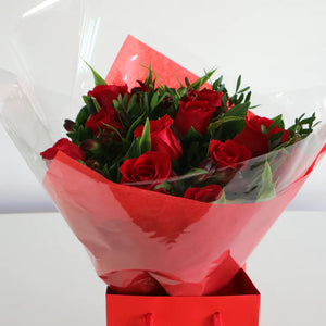 6 Red Rose Bouquet - J'Adore