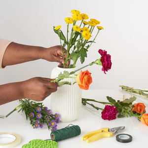 Flower Arranging Virtual Workshops - inclusive of flowers