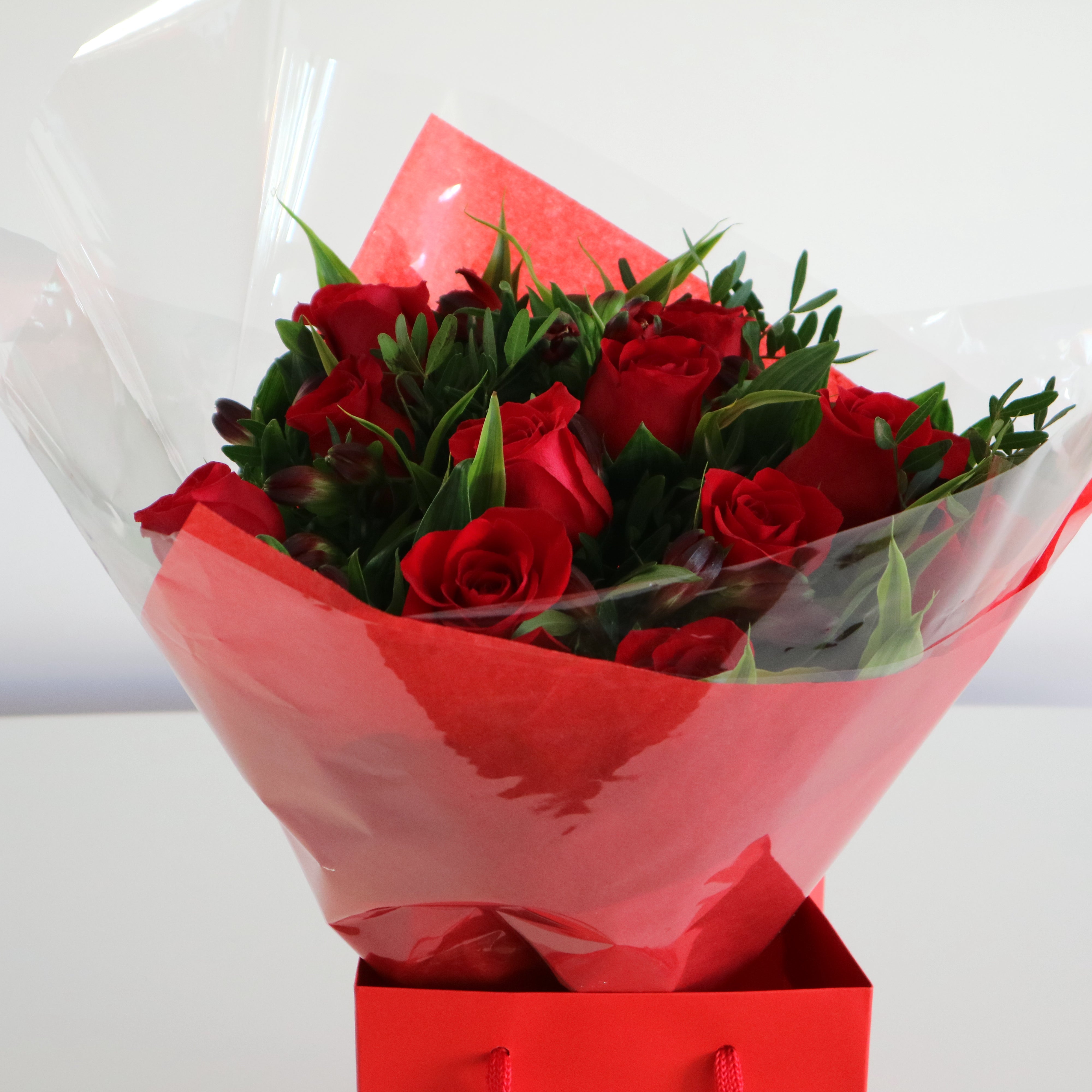 12 Red Rose Bouquet - J'Adore